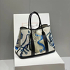 Graffiti Canvas Patchwork Tote Bag Single-Shoulder Crossbody Handbag