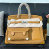 Designer Canvas Swift Leather Handbag Tote Bag with Pocket