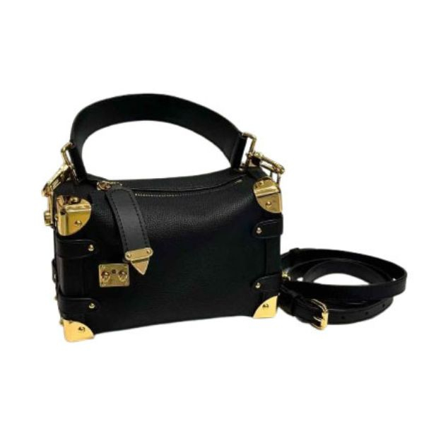 Soft Square Trunk Tote Purse with Crossbody Strap