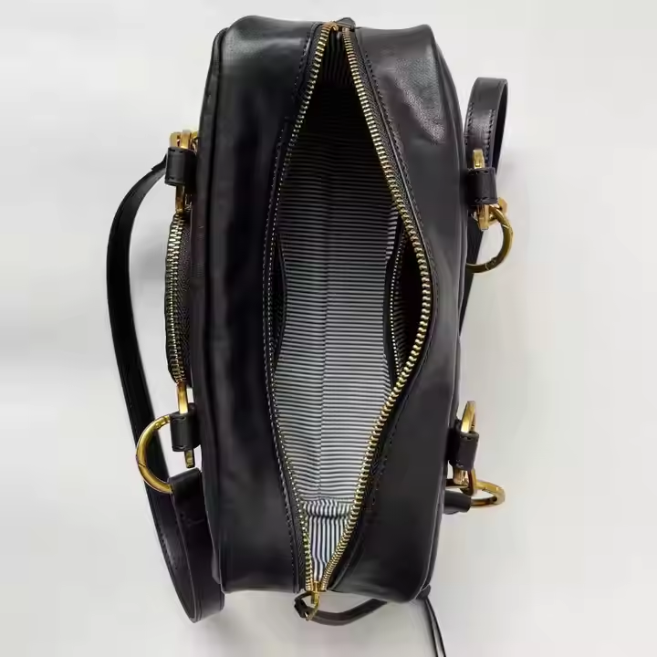wholesale custom luxury ultra soft genuine leather cross-body bag with Adjustable shoulder strap