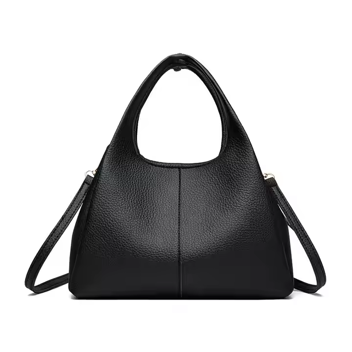Wholesale High-grade Genuine Leather Women's Shoulder Bag Soft Cowhide Design Croissant Bag Crossbody Moon Bag