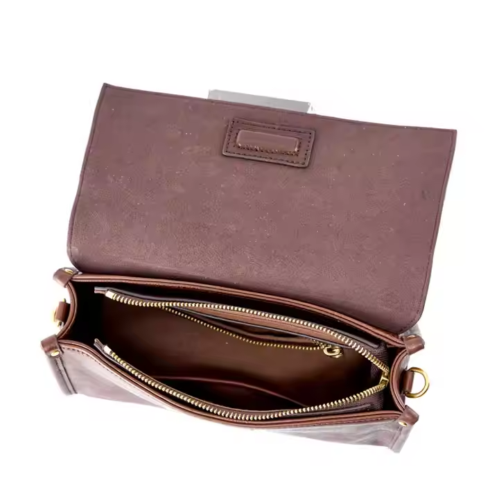Wholesale Customized Small Purses for Trendy Shoulder Bag Vegan Leather Women Handbags with Double Zipper