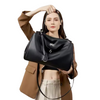 Custom 2025 New Design Tote Bag Large Capacity Smooth Calfskin Single Shoulder Handle Lock Commutering Underarm Bag