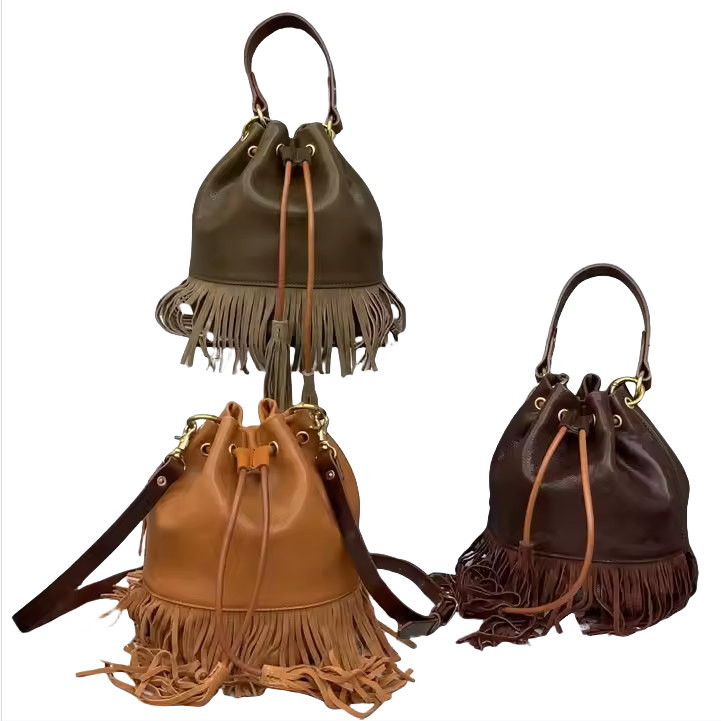 Customized wholesale Retro Pu Leather women Messenger Tote Bag