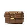Factory custom top selling real leather bags linen suit luxury imitation bag with metal buckle
