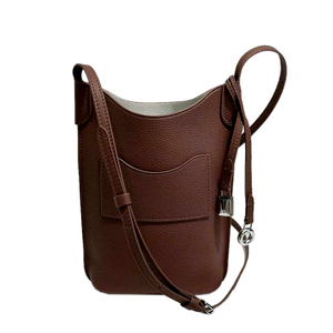 Calfskin Bale Phone Case Lychee Pattern Pocket Bag