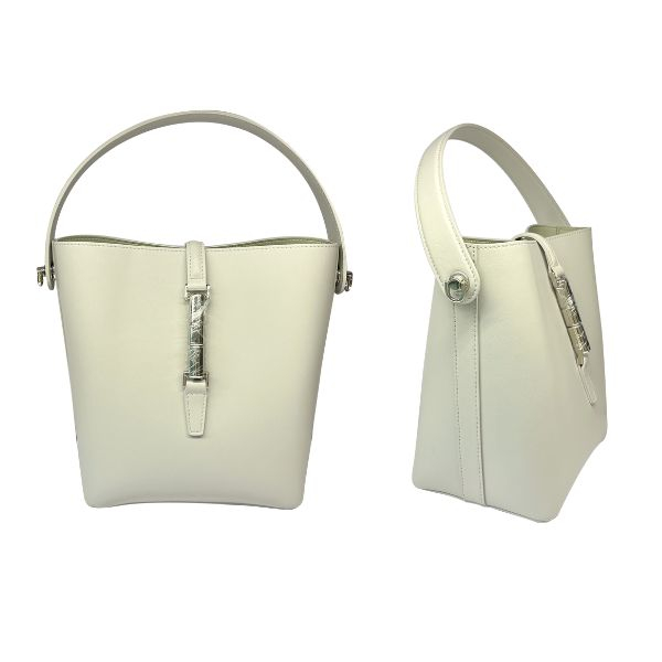 Simple Style Small Bucket Bag Top Handle Crossbody Handbags For Work 