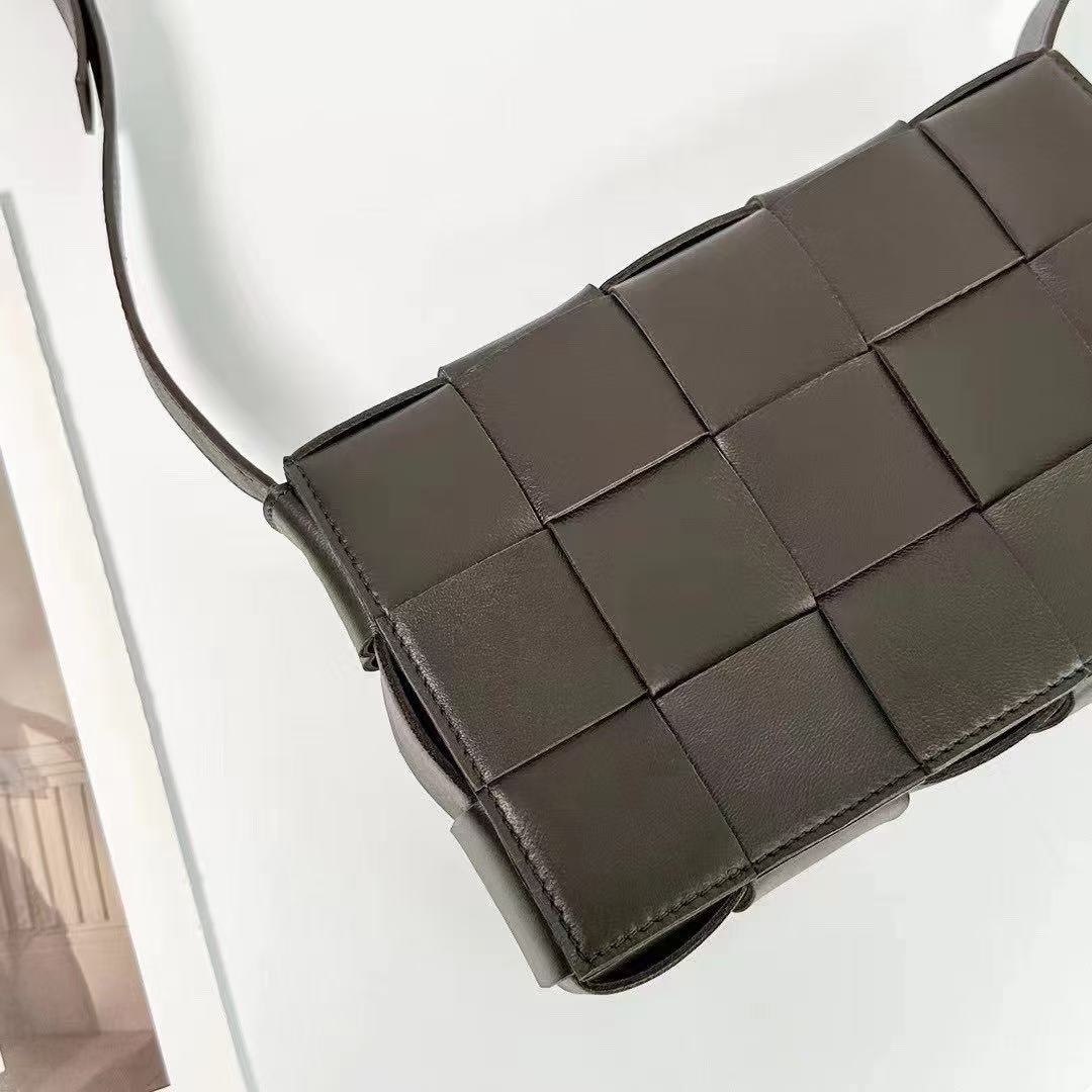 Custom Sheep Leather Handwoven Flap Crossbody Bag