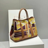 Graffiti Canvas Patchwork Tote Bag Single-Shoulder Crossbody Handbag
