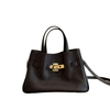 Fashion Multi-colors Metal Lock Tote Bag Genuine Leather Handbags 
