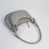 Half Moon Women's Handbag Woven Leather Designer Saddle Bag 