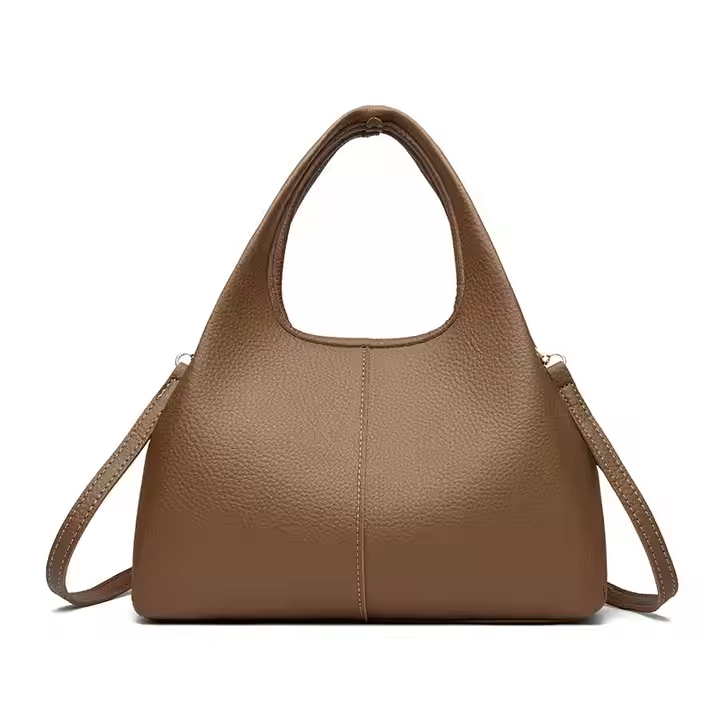 Wholesale High-grade Genuine Leather Women's Shoulder Bag Soft Cowhide Design Croissant Bag Crossbody Moon Bag