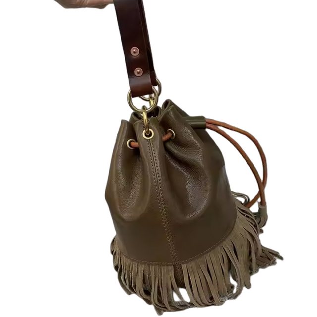 Customized wholesale Retro Pu Leather women Messenger Tote Bag