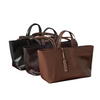 Custom Wholesale New Genuine Leather Niche Crossbody Retro Soft Leather Large Capacity Underarm Cross-border Tote Bag