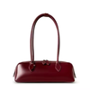 Custom Women's 2025 New Korean Niche Design One-shoulder Large Capacity Cowhide Underarm Bag Long Red Baguett Bag