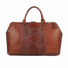 Factory Big Capacity Crocodile Texture Cowhide Travel Duffle Tote Bag For Men