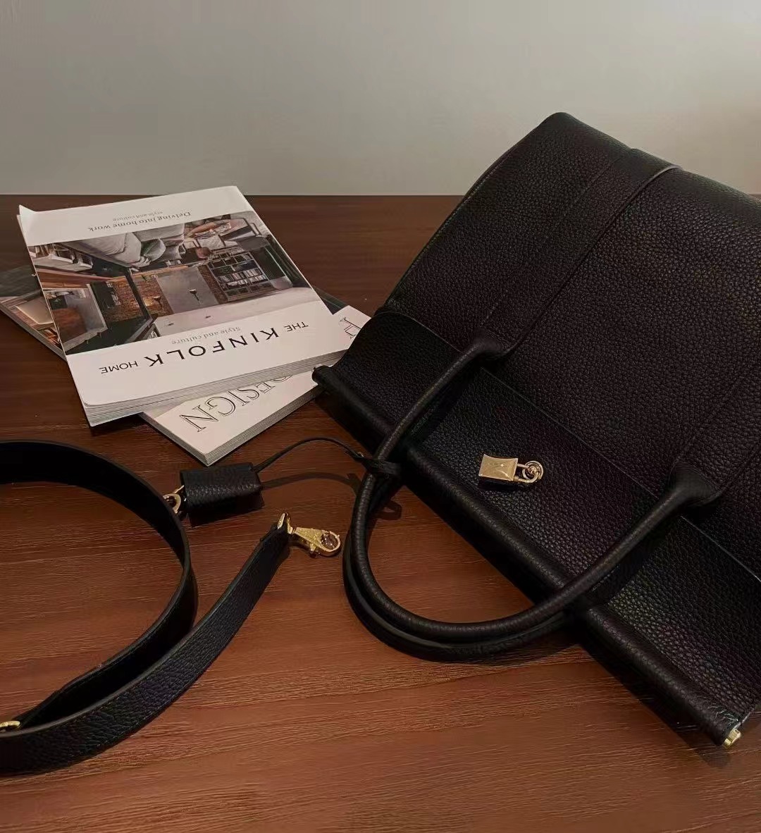 Custom Genuine Leather Large Capacity Handbag High Quality Tote Bag with Pouch Designer Bags for Women
