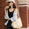 Women Simple Mini Crossbody Handbag with Hollow Letter Design