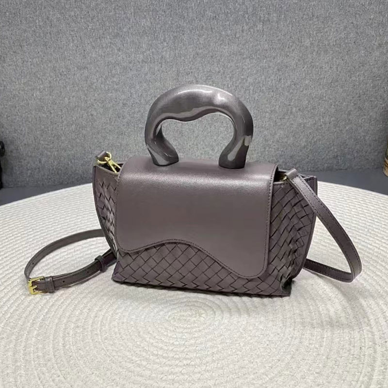 Crafted Sheep Leather Woven Crossbody Bag