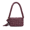 Trendy Claret Woven Leather Bags Shoulder Bag