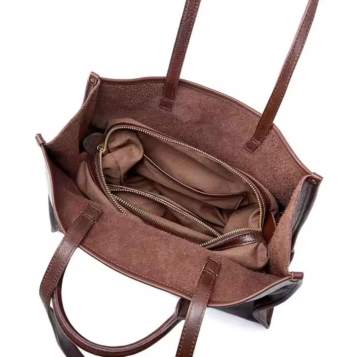 Customized wholesale real leather new large capacity ladies bag fashionable single shoulder pillow bag