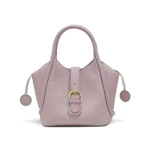 Custom Genuine Leather Basket Bag High-grade Bucket Bag Women's Shoulder Crossbody Handbag Women's Ins Style Commutering Bag