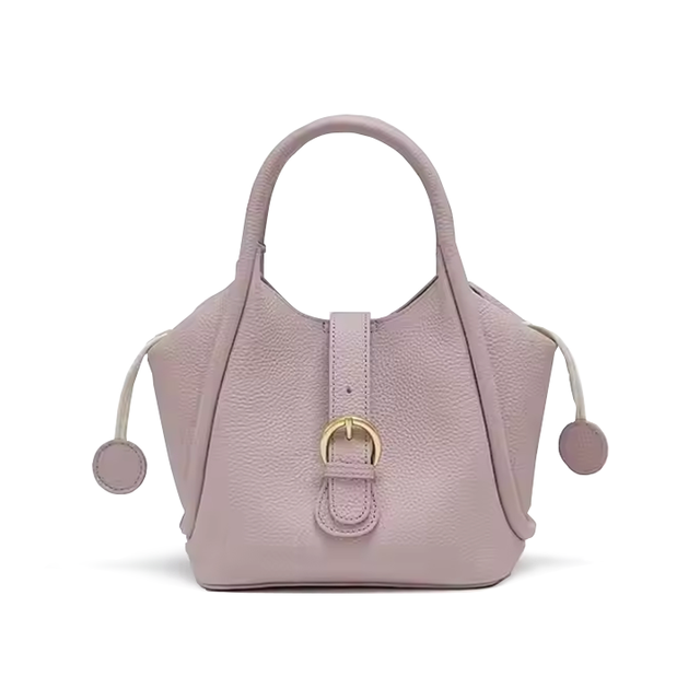 Custom Genuine Leather Basket Bag High-grade Bucket Bag Women's Shoulder Crossbody Handbag Women's Ins Style Commutering Bag