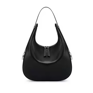 Custom Summer New Niche Design Cowhide Underarm Bag Single Shoulder Bag Handbag Genuine Leather Half Moon Bucket Bag