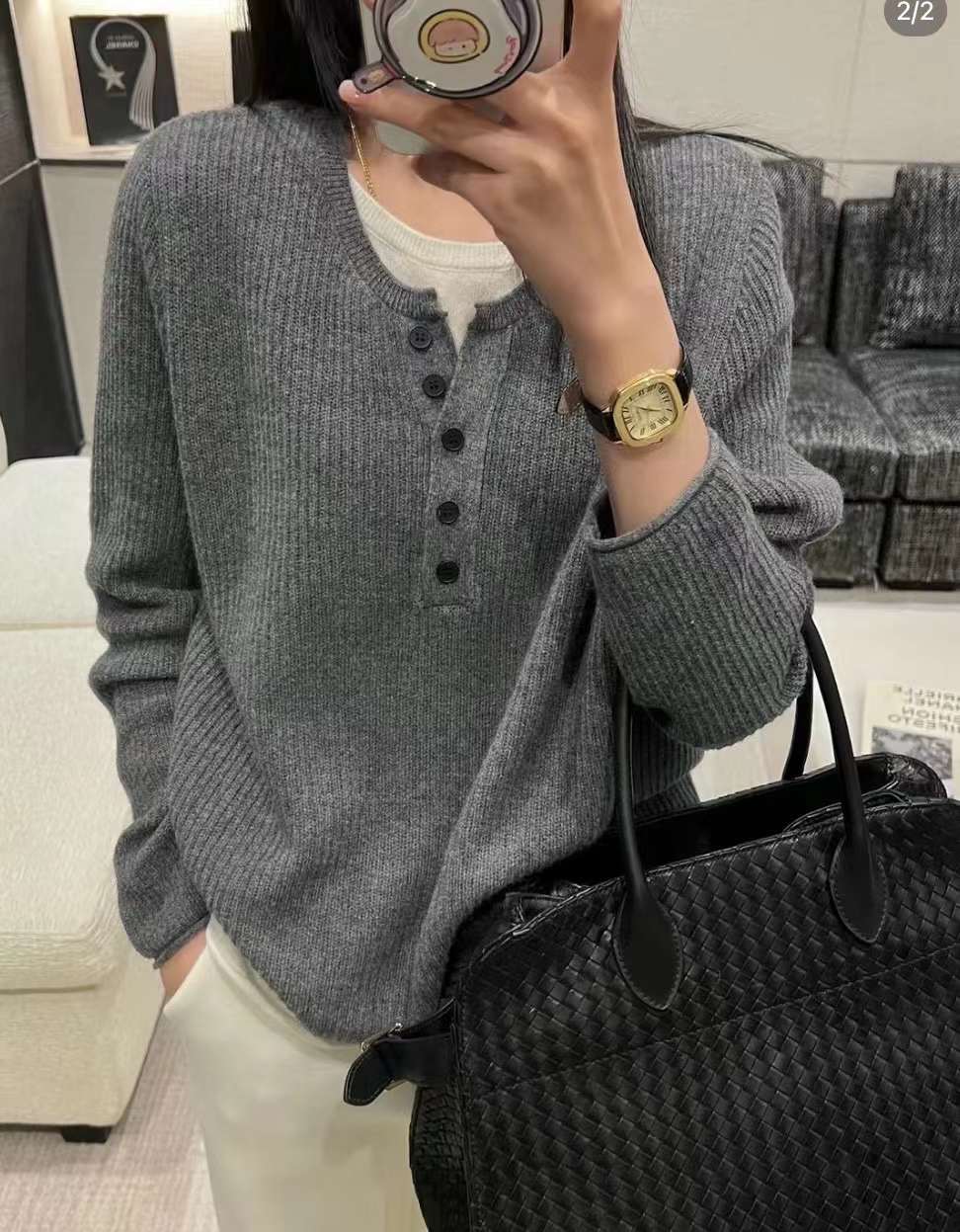 Luxurious Crocodile Texture Solid Black Purse Female Handbag