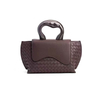 Women's Avio Blue Nappa Perlata Leather Handbag
