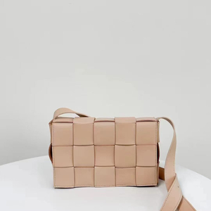 Custom Sheep Leather Handwoven Flap Crossbody Bag
