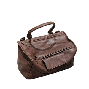 Wrinkled Real Leather Handbag Shoulder Bag Purse Tote Bag