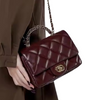 Wholesale Guangzhou New Retro Genuine Leather Metal Chain Diamond Handbag Versatile Shoulder Crossbody Women's Bag