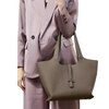 Custom 2025 Early Autumn New Top Layer Cowhide Genuine Leather Wind Chime Tote Bag Large Capacity Commutering Handbag