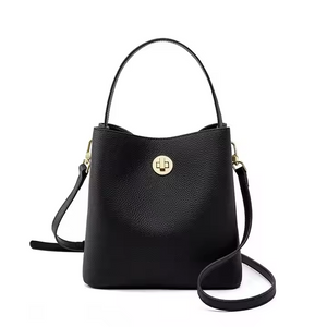 Custom 2025 New Bucket Bag Genuine Leather Women's Bag Single Shoulder Messenger Bag Large Capacity Handbag