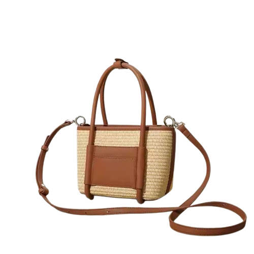 Custom New Summer Style Woven Basket Tote Bag Designer Cowhide Shoulder Messenger Bag Women's Bag
