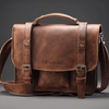 Custom Leather Crossbody Satchel Bags with Zipper And Flap