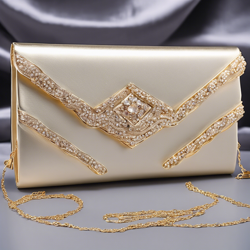 Custom Luxury Gold Wedding Clutch Bags for Women