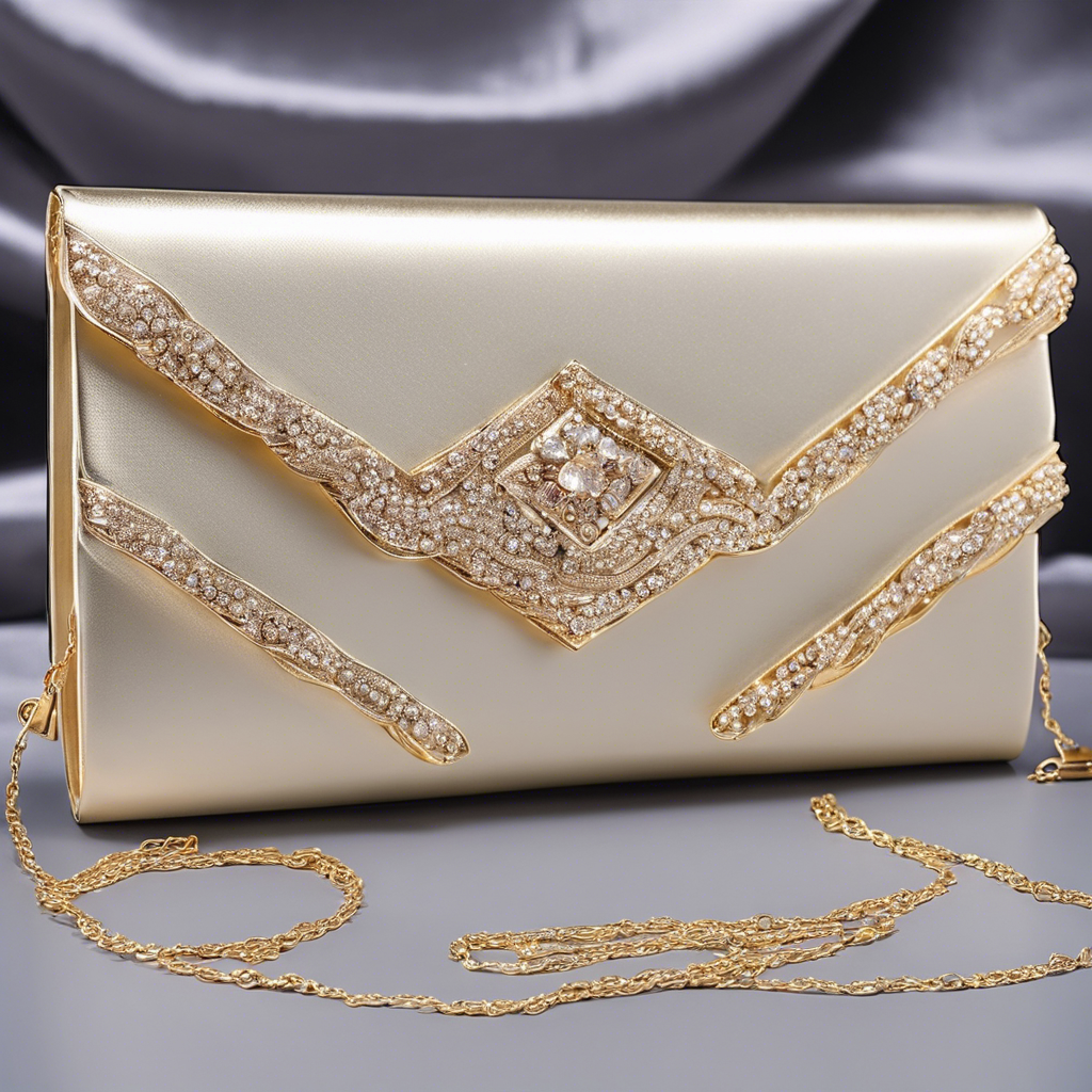 Custom Luxury Gold Wedding Clutch Bags for Women