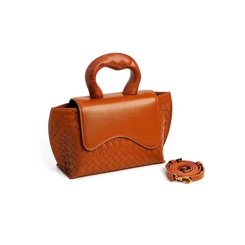 Women's Avio Blue Nappa Perlata Leather Handbag