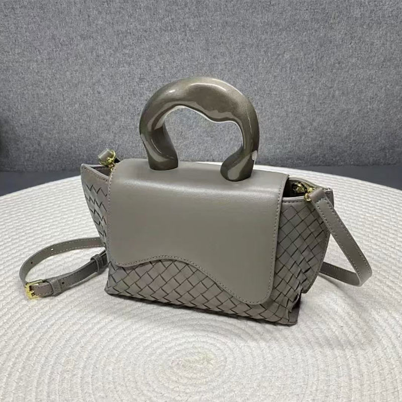Crafted Sheep Leather Woven Crossbody Bag