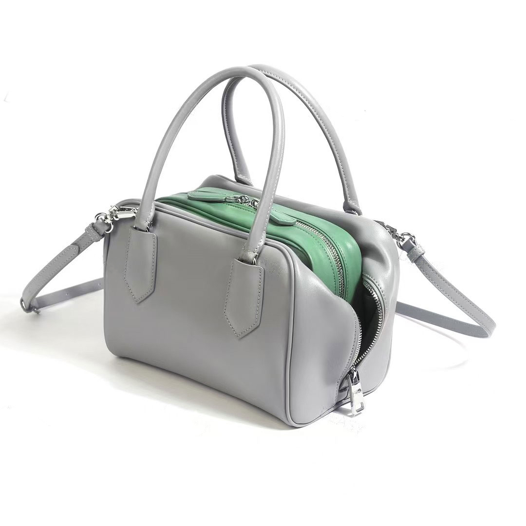 Mini Bowling Handbag Black Square Crossbody Bag for Women