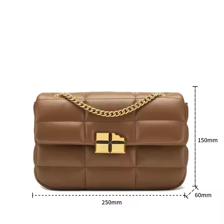 Factory custom top selling real leather bags linen suit luxury imitation bag with metal buckle