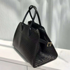 Luxurious Crocodile Texture Solid Black Purse Female Handbag