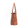 Women's Vintage Genuine Leather Tote Bag With Drawstring Buckle
