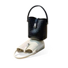 Custom New Top Layer Sheepskin Leather Woven Bucket Bag Women's Handbag Messenger Bag High-end Commuting Shoulder Bag