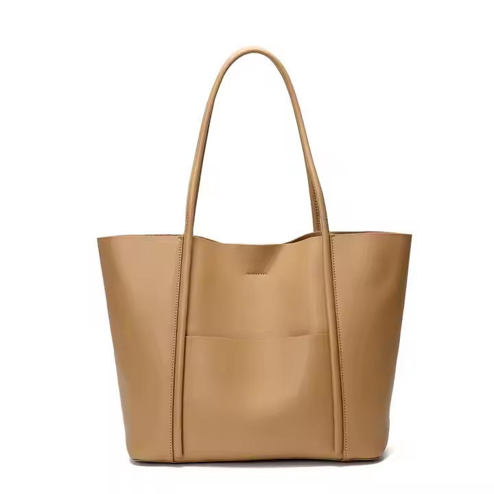 2025 New Large Capacity Genuine Leather Women's Tote Bag Summer Handbag Large Bag Cowhide Work Commuting Shoulder Bag