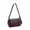 2025 new single shoulder bag niche cowhide diamond crossbody bag female high-end fashion genuine leather woven handbag