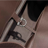 Soft Saddle Top Leather Shoulder Bag Tote Bag in Brown/Black