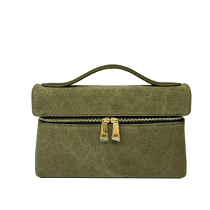 Canvas Small Square Box Bag Crossbody Handbag 